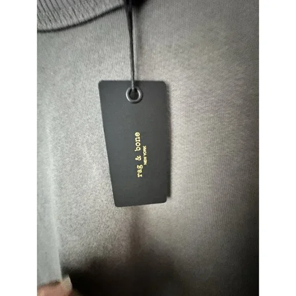 Rag & Bone Gray Raw Edge Sweatshirt Crew Pullover Men's Size XL $295 NWT - Picture 3 of 6